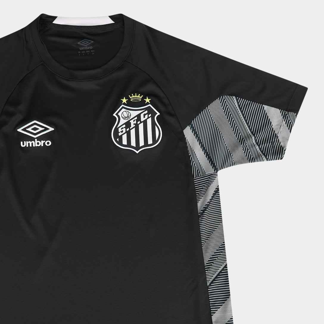 Camisa Santos 25/26 Goleiro Umbro Masculina - Preto+Bege