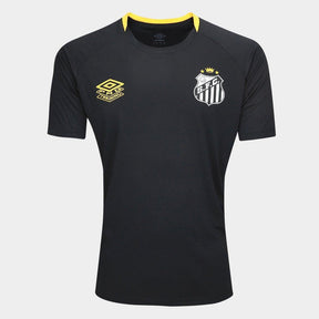 Camisa Santos 25/26 Treino Umbro Masculina - Preto+Amarelo